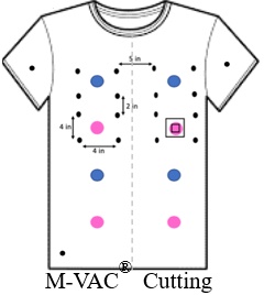 T-shirt with m/f biological stains