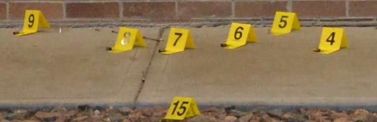 Shell casings at crime scene banner photo